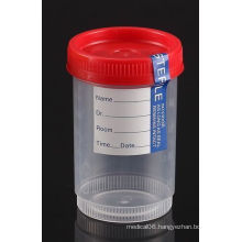 FDA Registered 120ml Urinalysis Container with Tab Label and Sterility